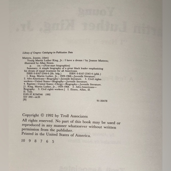 !!**KIDS BOOKS 4/$10**!! Young Martin Luther King, Jr.: I Have a Dream PB 1992 - Picture 3 of 9